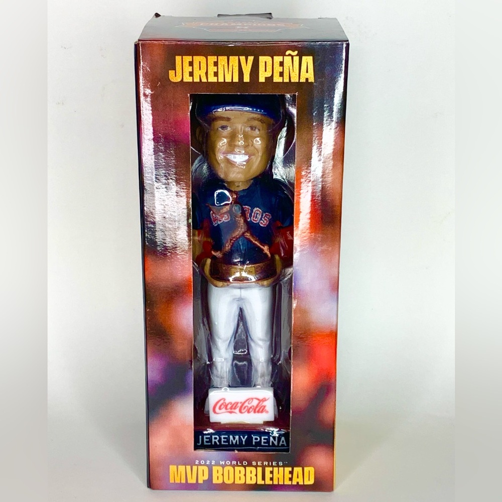 Jeremy Pena Houston Astros 2022 World Series Champs Coca-Cola MVP Bobblehead New
